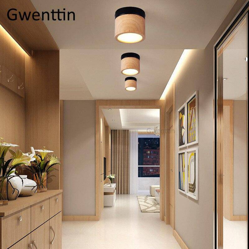 Spot LED Cylindrique en Bois
