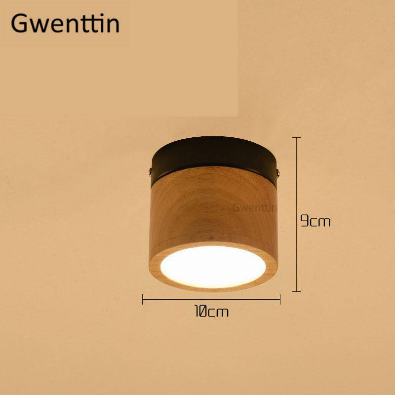 Spot LED Cylindrique en Bois