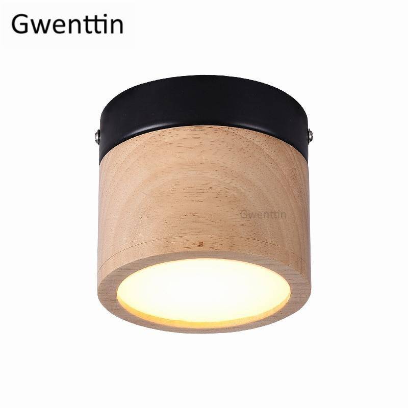 Spot LED Cylindrique en Bois