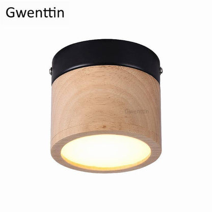 Spot LED Cylindrique en Bois