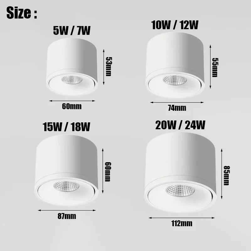 Spot LED Dimmable Rotatif - Éclat Moderne Encadré