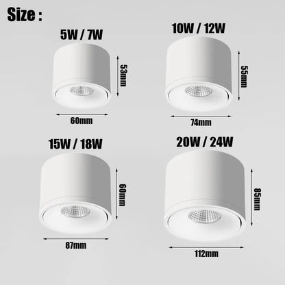 Spot LED Dimmable Rotatif - Éclat Moderne Encadré