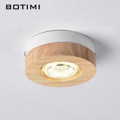 Spot LED Encastrable Bois Rond - Élégance Moderne pour Salle de Bain