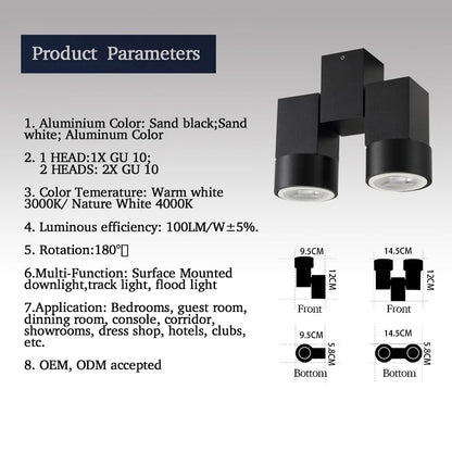 Spot LED Encastrable Double Aluminium
