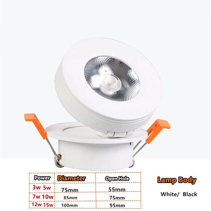 Spot LED Encastré Rotatif Slim COB - Éclairage Moderne et Dimmable