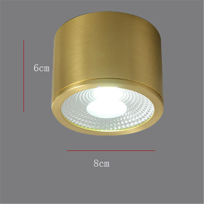 Spot Lumineux Plafond Cylindrique Moderne - Tarm Doré