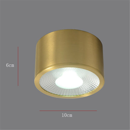 Spot Lumineux Plafond Cylindrique Moderne - Tarm Doré