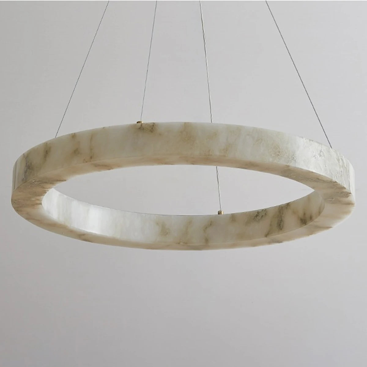 Suspension Anneaux LED Marbre