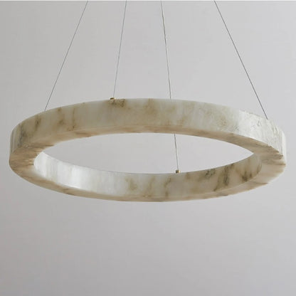 Suspension Anneaux LED Marbre