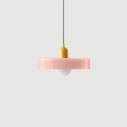 Suspension Bauhaus Verre Coloré - Ronde