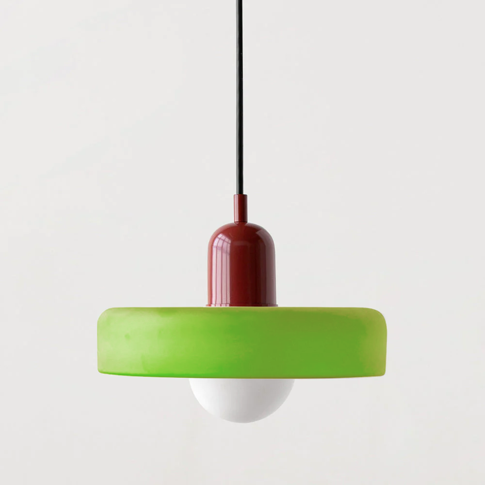 Suspension Bauhaus Verre Coloré - Ronde