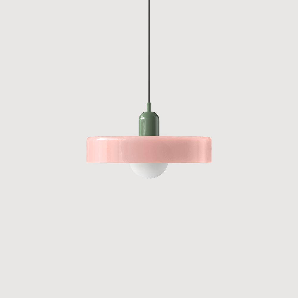 Suspension Bauhaus Verre Coloré - Ronde