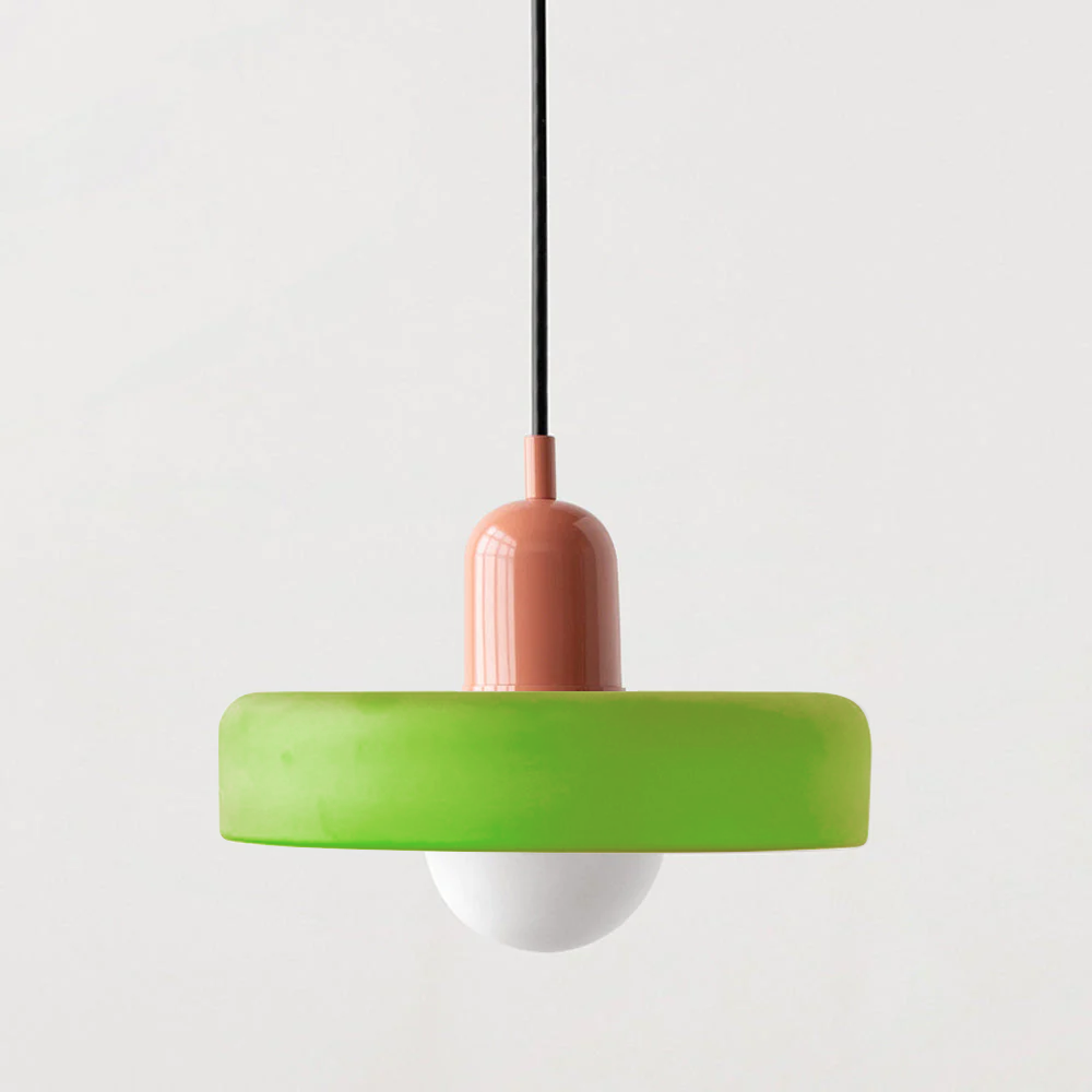 Suspension Bauhaus Verre Coloré - Ronde