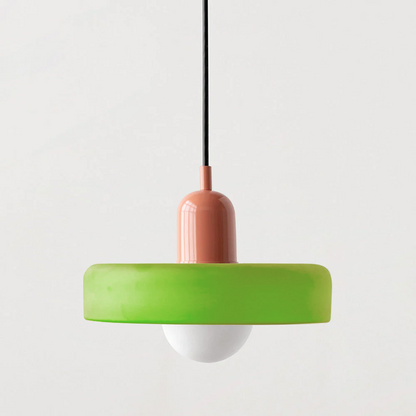 Suspension Bauhaus Verre Coloré - Ronde