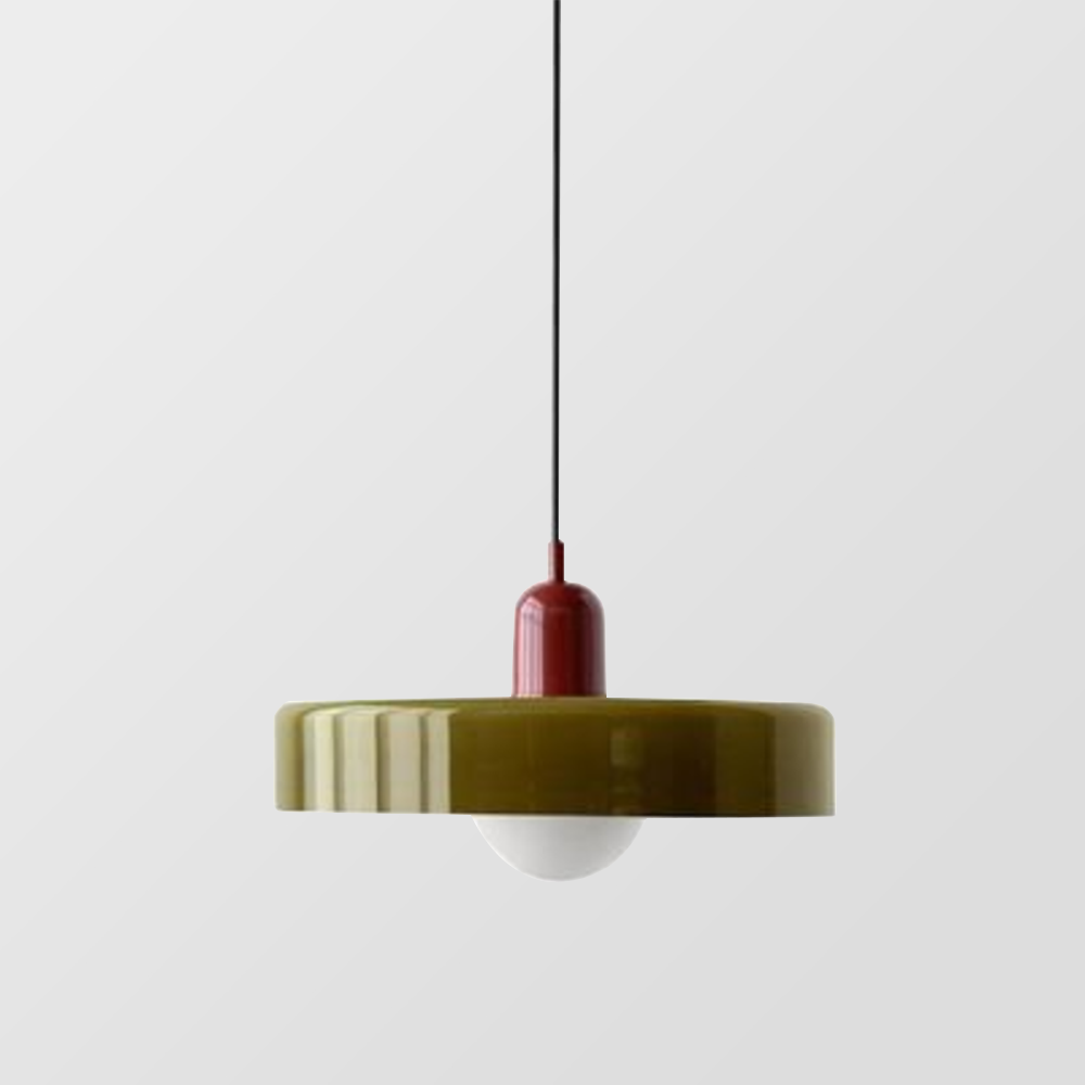 Suspension Bauhaus Verre Coloré - Ronde