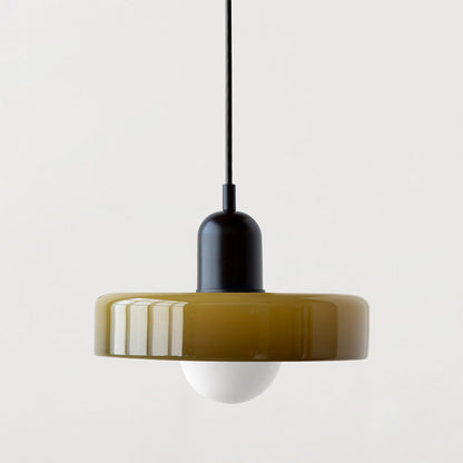 Suspension Bauhaus Verre Coloré - Ronde