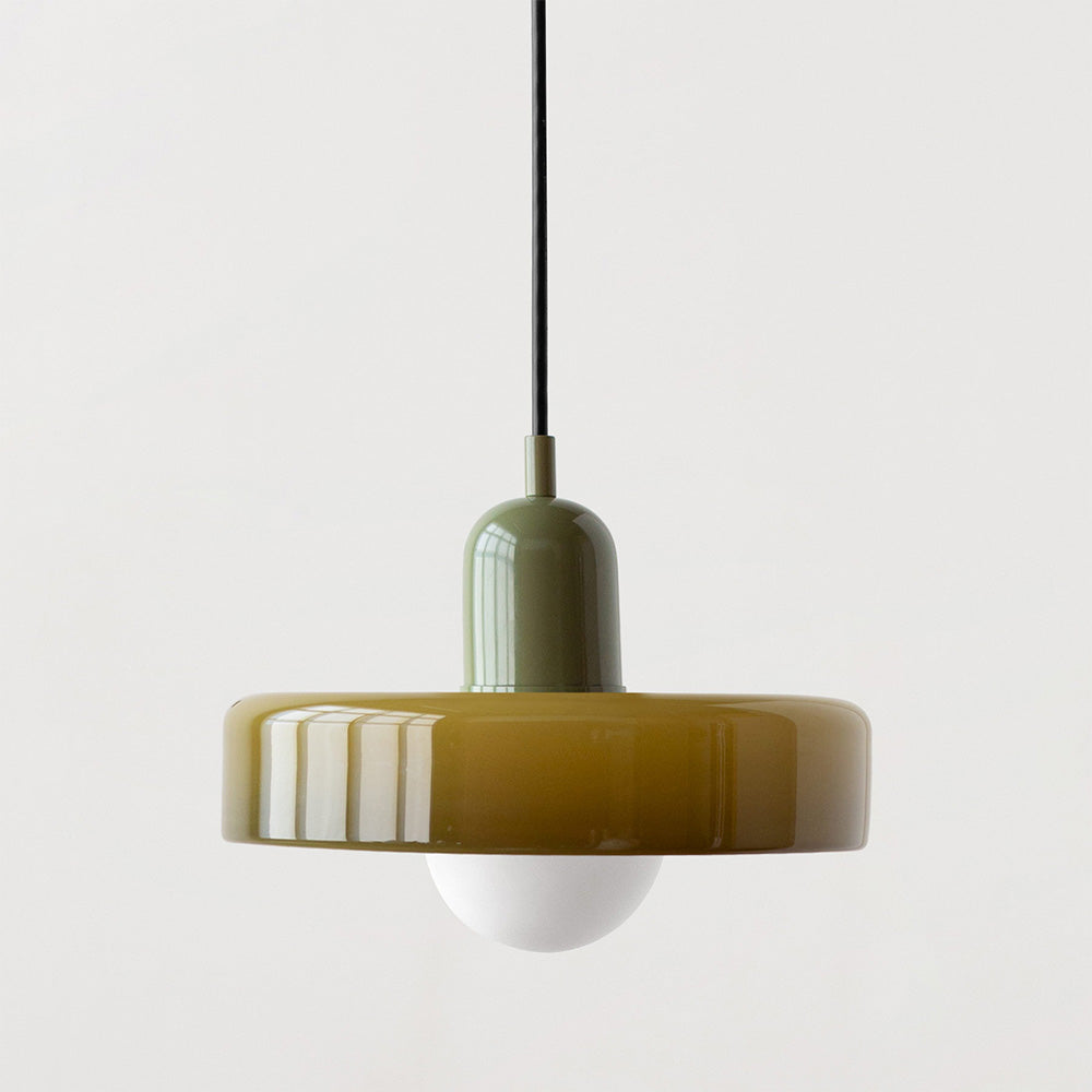 Suspension Bauhaus Verre Coloré - Ronde