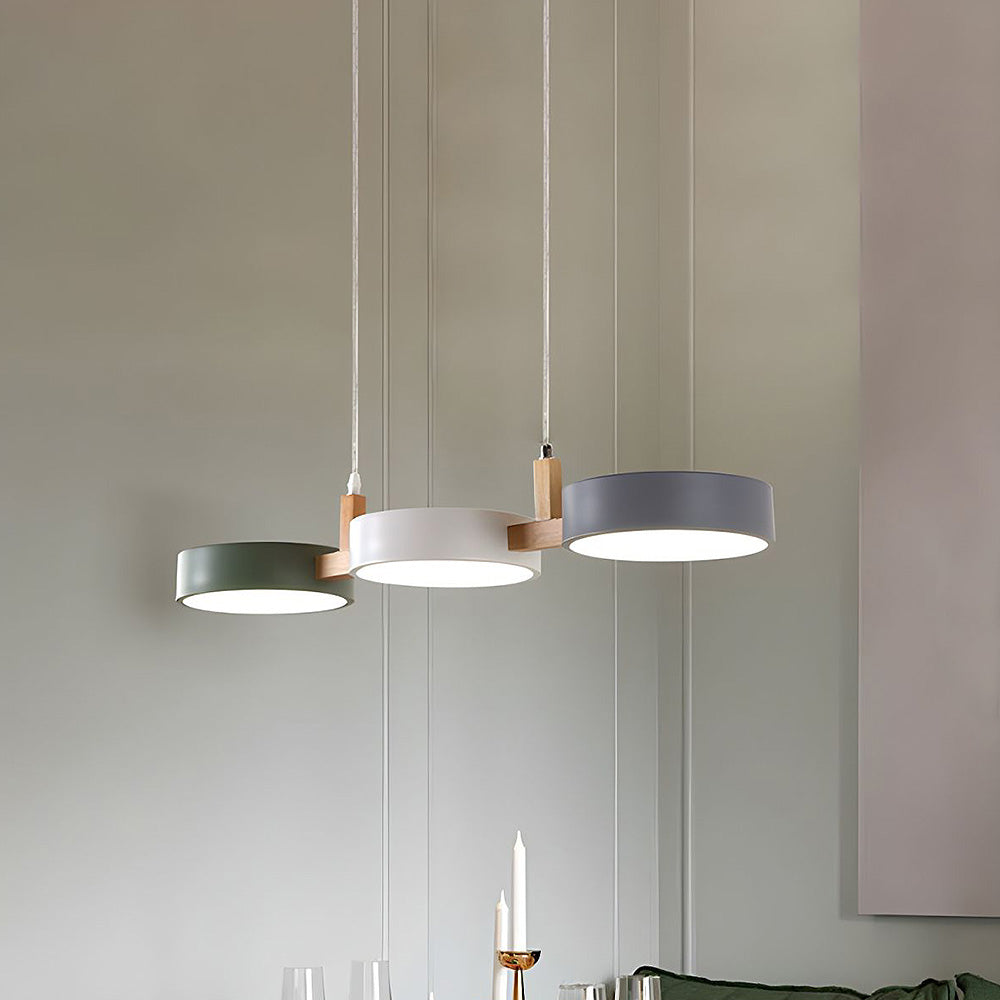Suspension Contemporaine Métallique / Bois