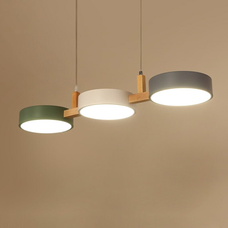Suspension Contemporaine Métallique / Bois