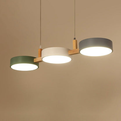 Suspension Contemporaine Métallique / Bois