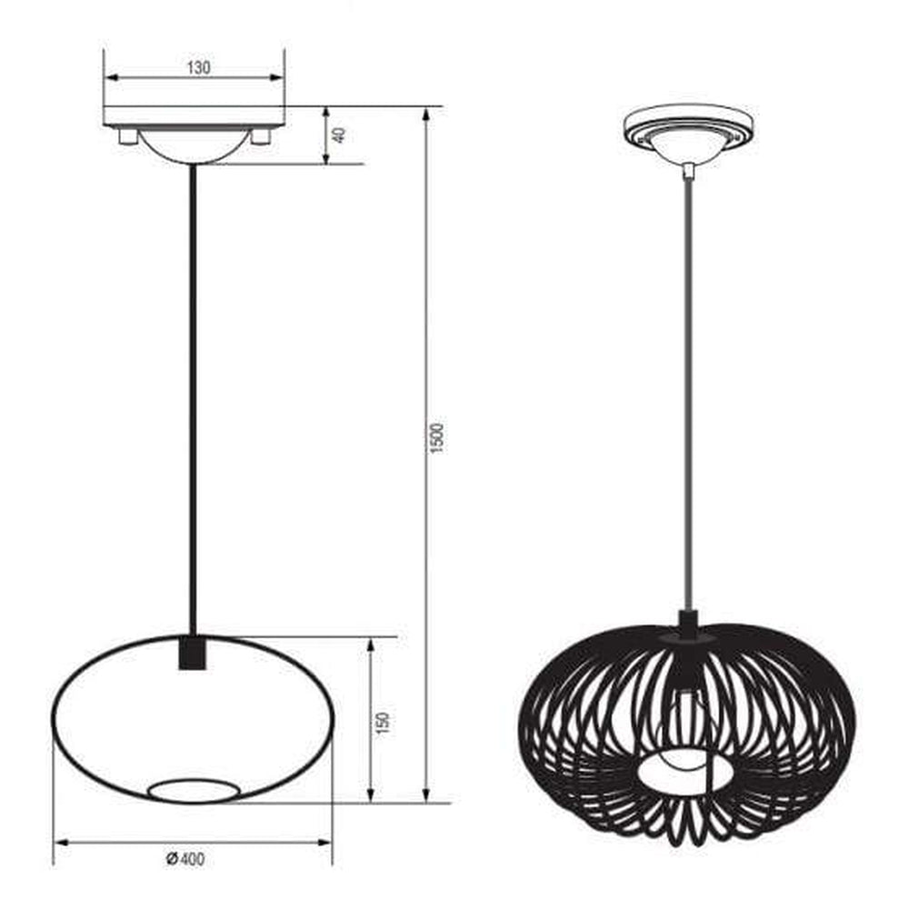 Suspension Cuivre - Style Industriel
