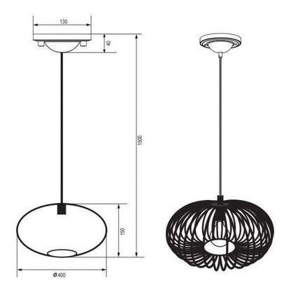 Suspension Cuivre - Style Industriel