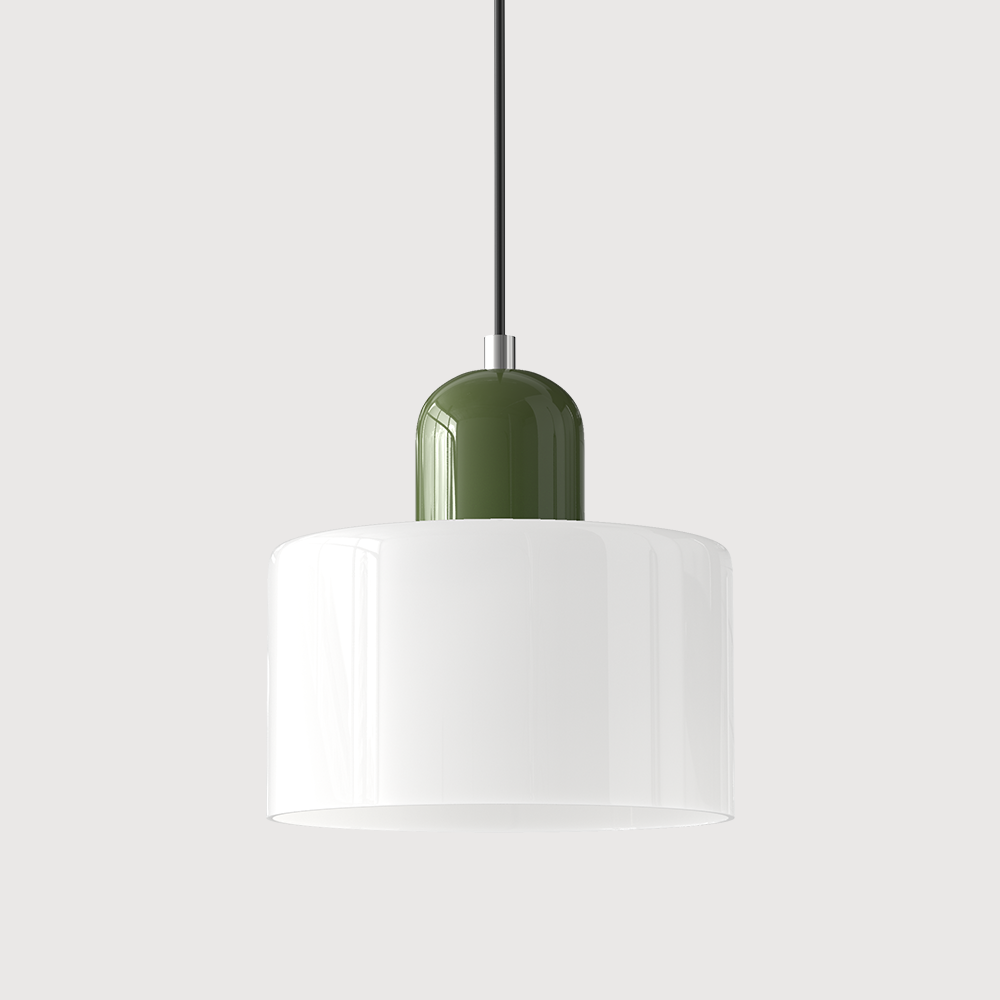 Suspension Cylindrique Style Bauhaus Verre