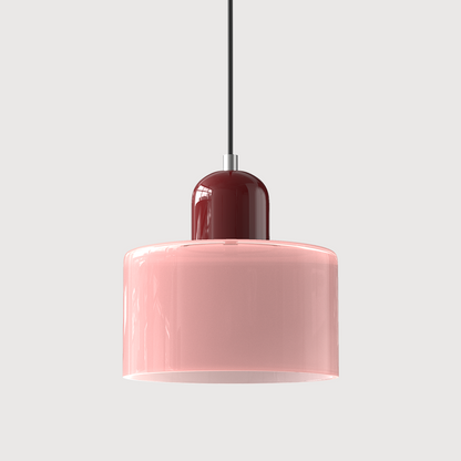 Suspension Cylindrique Style Bauhaus Verre