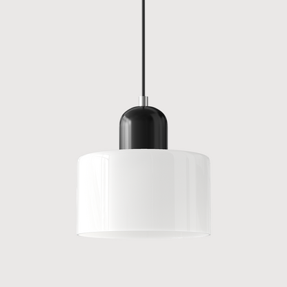 Suspension Cylindrique Style Bauhaus Verre