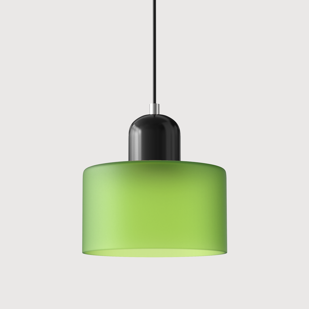 Suspension Cylindrique Style Bauhaus Verre