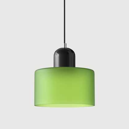 Suspension Cylindrique Style Bauhaus Verre