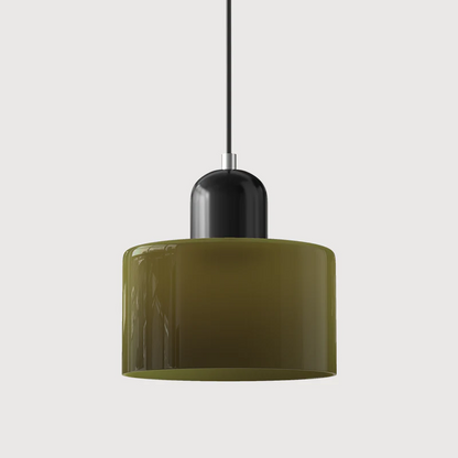 Suspension Cylindrique Style Bauhaus Verre