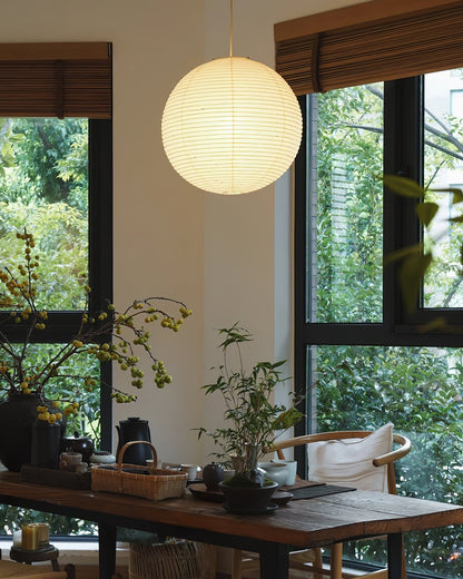 Suspension – Globe de Soie Japandi