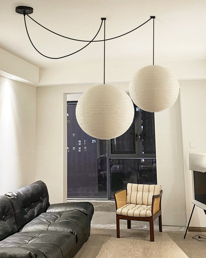 Suspension – Globe de Soie Japandi