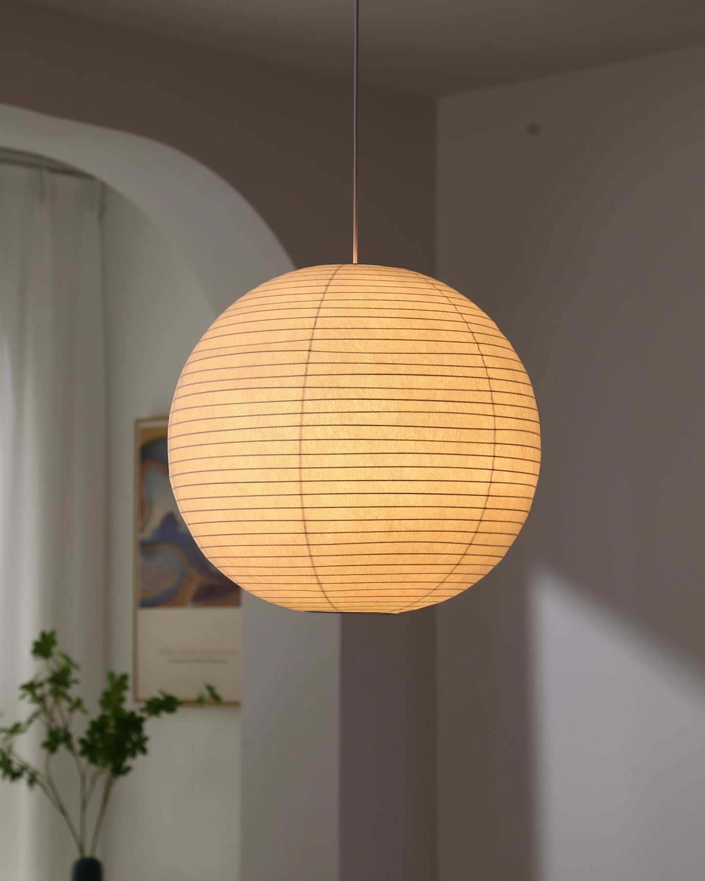 Suspension – Globe de Soie Japandi