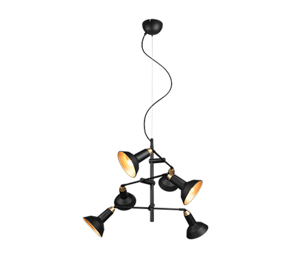Suspension Industrielle Noire Pour Cuisine