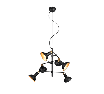 Suspension Industrielle Noire Pour Cuisine