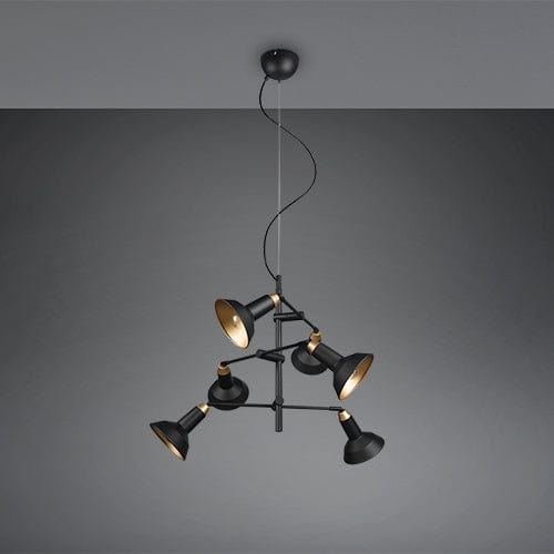 Suspension Industrielle Noire Pour Cuisine