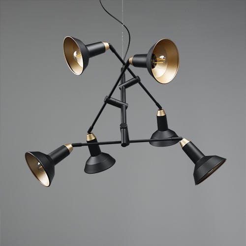 Suspension Industrielle Noire Pour Cuisine