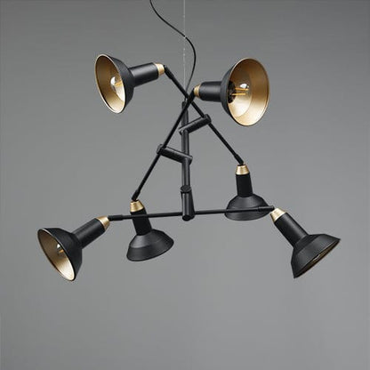 Suspension Industrielle Noire Pour Cuisine