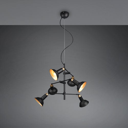 Suspension Industrielle Noire Pour Cuisine