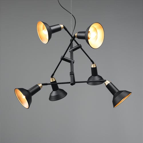 Suspension Industrielle Noire Pour Cuisine