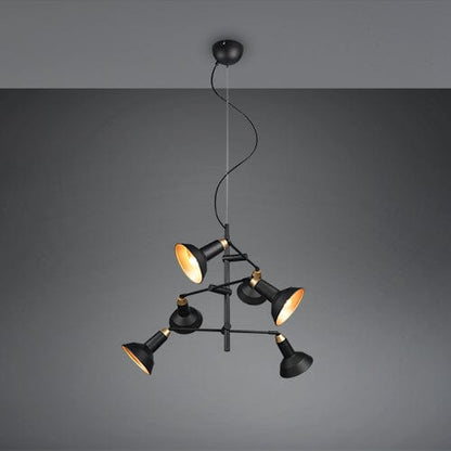 Suspension Industrielle Noire Pour Cuisine