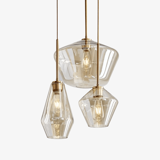 Suspension LED Élégance Métal et Verre