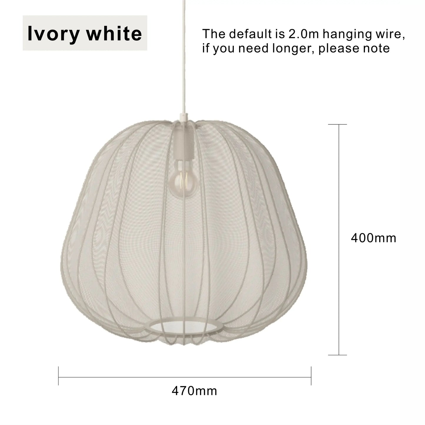 Suspension LED Tissu
