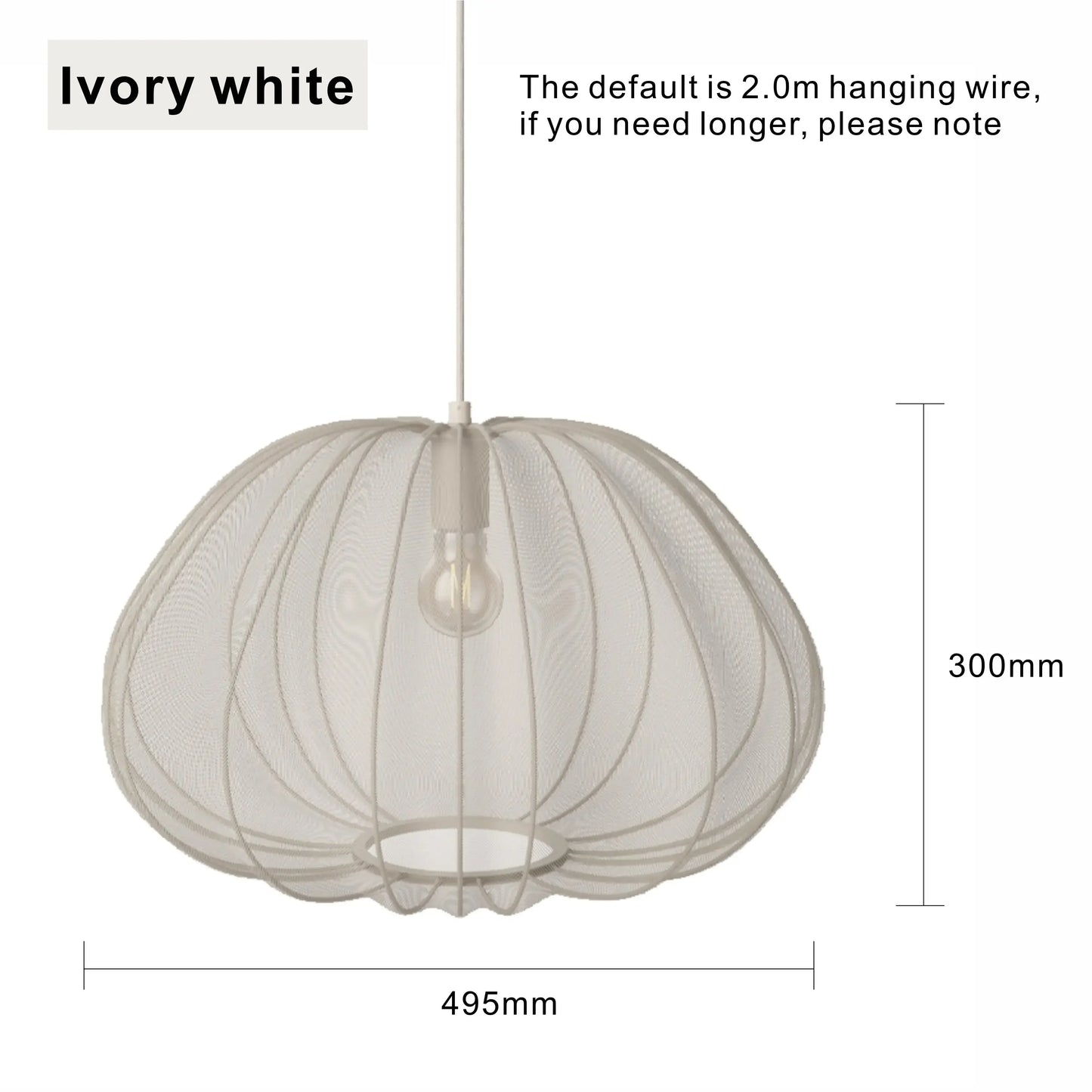 Suspension LED Tissu