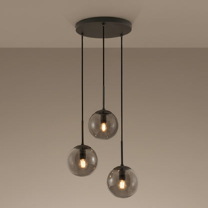 Suspension Lampes en Verre Noir Design