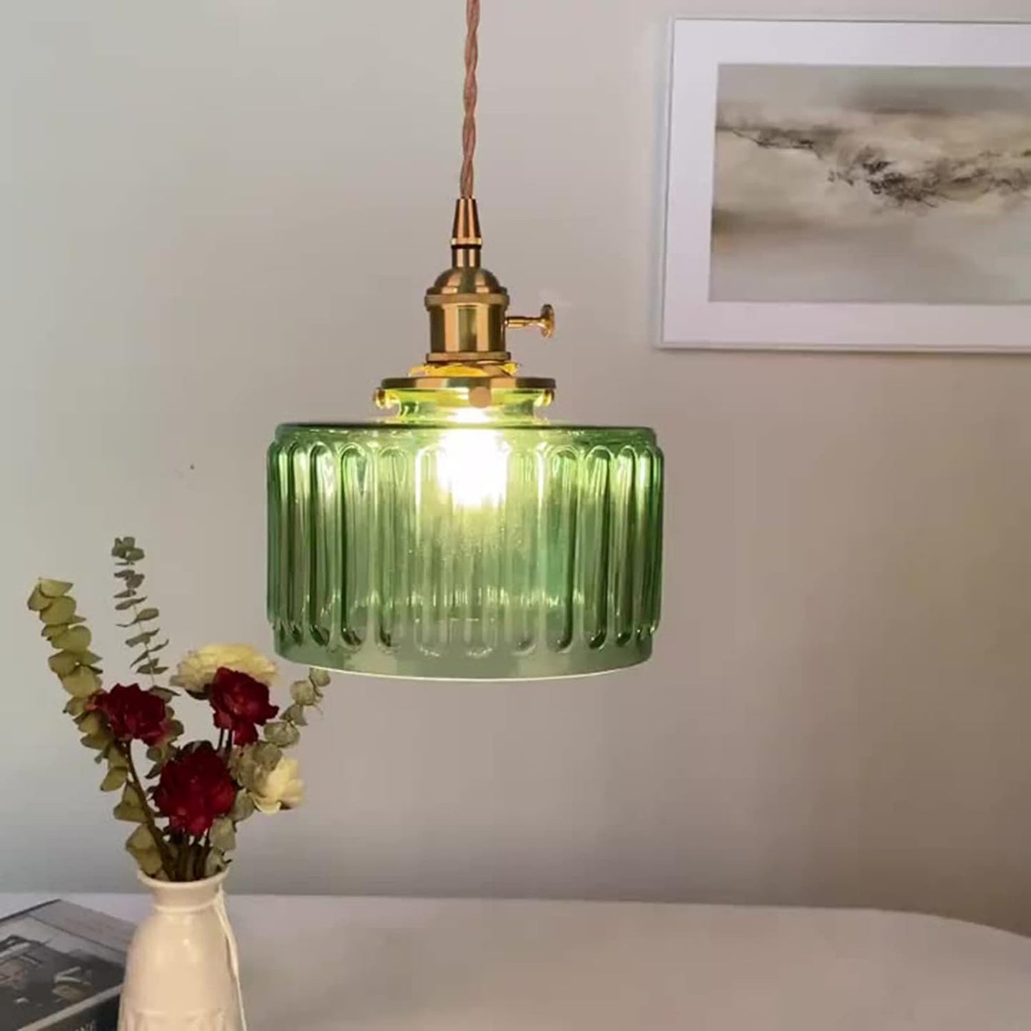 Suspension Luminaire Vintage en Verre - Nostalgia