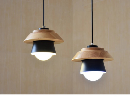 Suspension Macaron Scandinave - Finition Bois