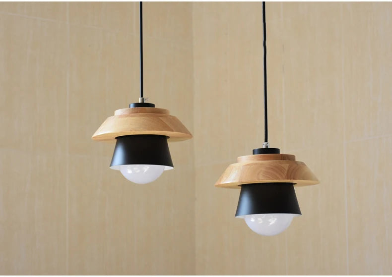 Suspension Macaron Scandinave - Finition Bois
